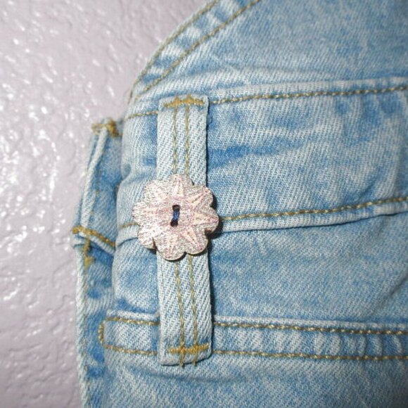 Isabel Maternity PATCHWORK Bib Overalls Size 10 SHORTALLS Shorts DIY Romper BOHO - Picture 10 of 12